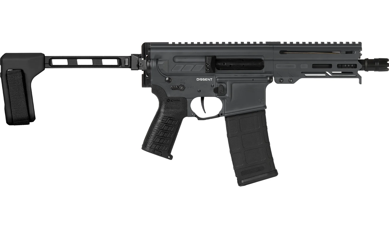 DISSENT Mk4 Pstl 300BLK 6.5" Brace Blk 33rd