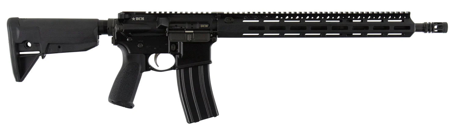 BCM 750750 RECCE-16 MCMR 223 Rem,5.56x45mm NATO 16" 30+1 Black Hard Coat Anodized, Manganese Phosphate, 6 Position Stock, Bravo Mod 3 Grip