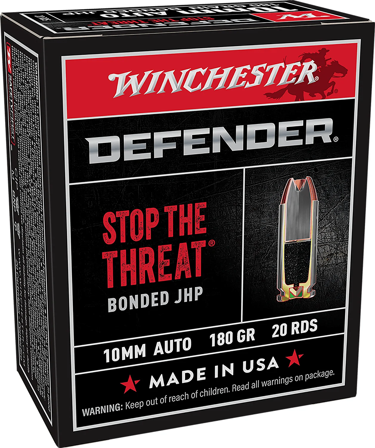 Winchester 10mm Auto 180gr BONDED Nickel-Plated Brass – 20rd