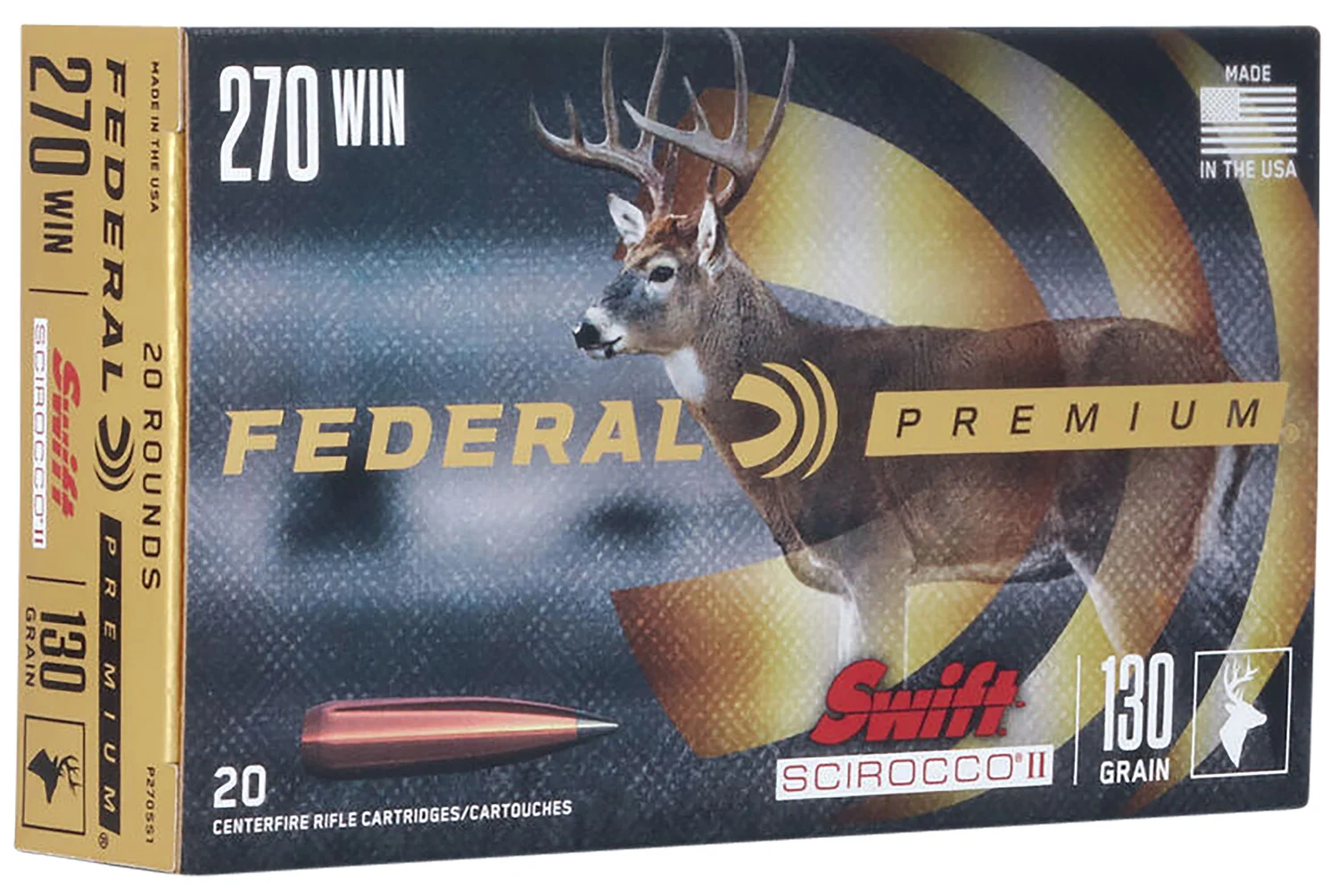 Federal .270 Winchester 130gr Nickel-Plated Brass – 20rd