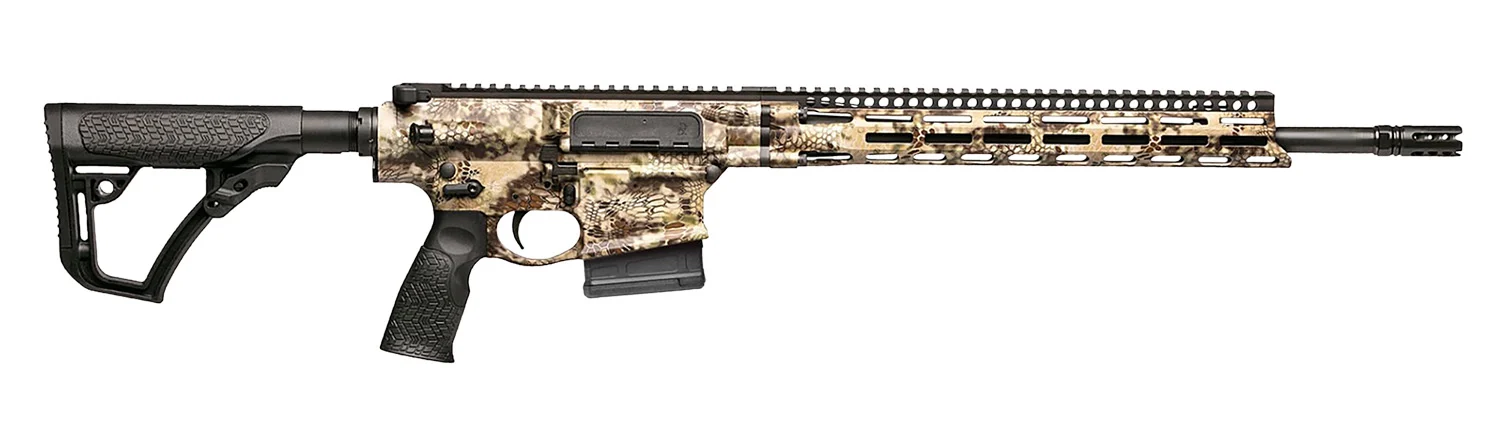 Daniel Defense 0215800300047 DD5 V4 Hunter 260 Rem 18" 5+1 Kryptek Highlander Black 6 Position w/SoftTouch Overmolding Stock Black Polymer Grip Right Hand