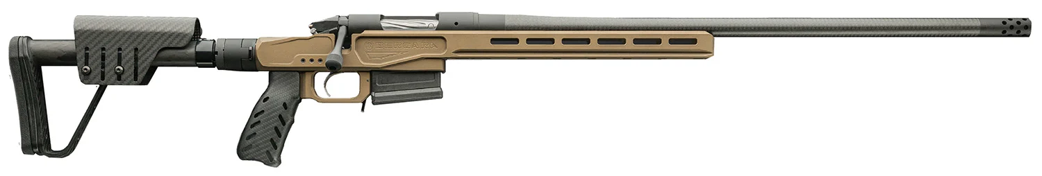 Bergara Rifles BPR37308 Premier MgLite Full Size 308 Win Mag 5+1 22" Carbon Fiber CURE Carbon Fiber Barrel, Graphite Black Cerakote Steel Receiver, Flat Dark Earth XLR Folding Chassis