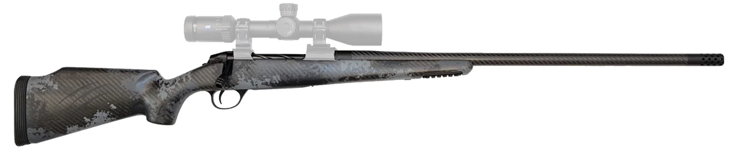 Fierce Firearms FCRG65PRC24TP Carbon Rage Full Size 6.5 PRC 3+1, 24" Black C3 Carbon Fiber Barrel, Tungsten Gray Cerakote Titanium Receiver, Phantom Camo Fixed Fierce Tech C3 Stock, Right Hand
