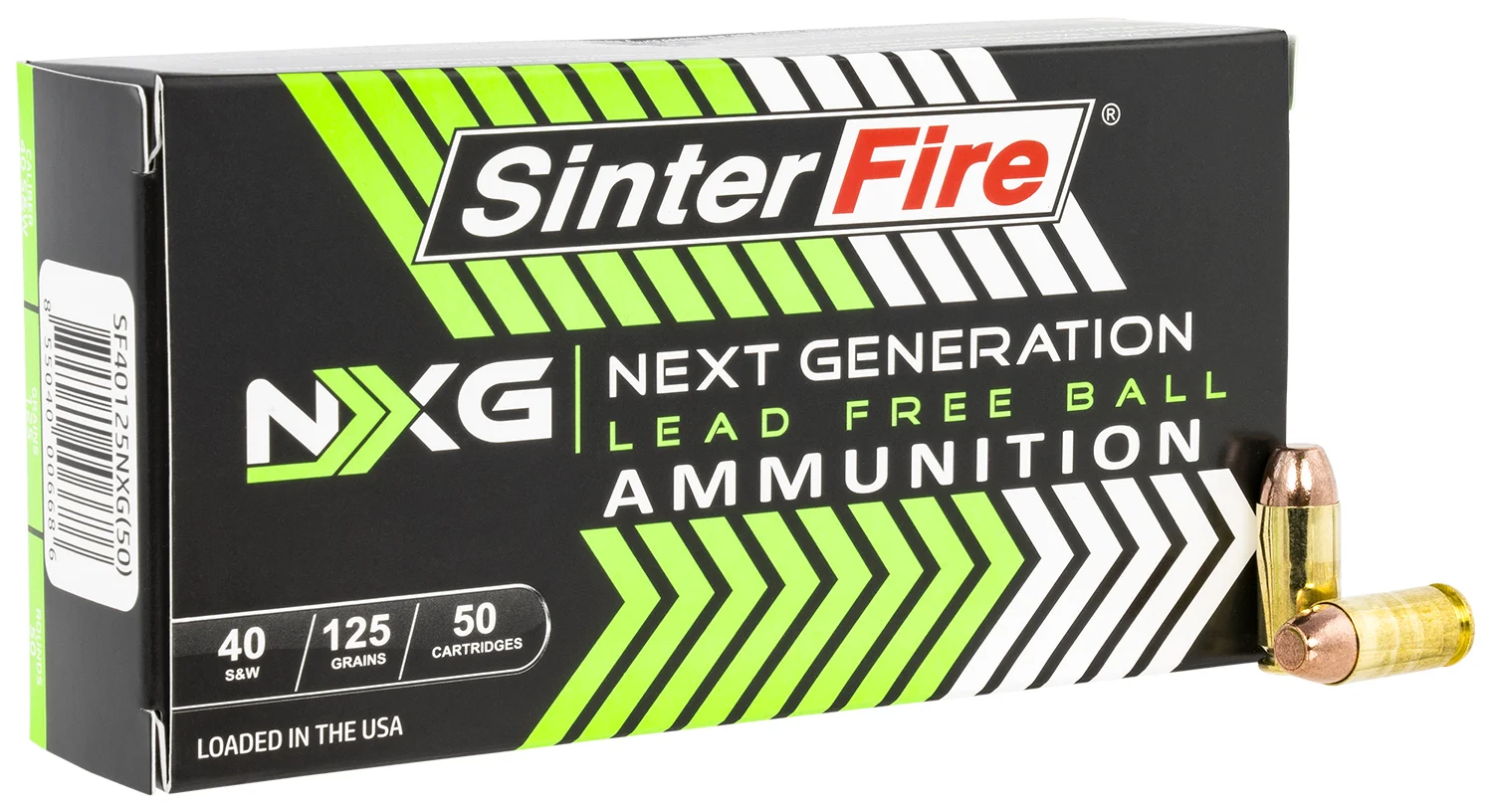 Sinterfire .40 S&W 125gr LEAD FREE BALL Brass – 50rd