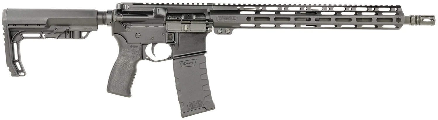 Bersa BAR15RMFT BAR15 5.56x45mm NATO 30+1 16" Barrel, A2 Flash Hider, Hard Coat Anodized Receiver, MFT 6 Position Minimalist Stock, 15" M-LOK Handguard, Manual Safety, Optics Ready