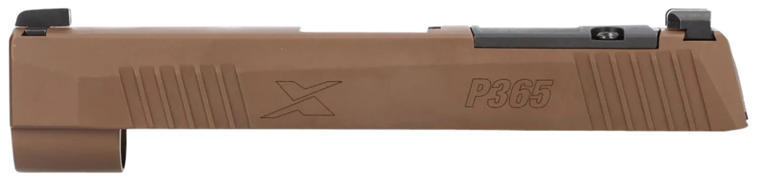 Sig Sauer 8900987 P365XL Slide Assembly 9mm Luger Coyote Brown Nitride Stainless Steel Optic Cut/Serrated Slide XRAY3 Sights