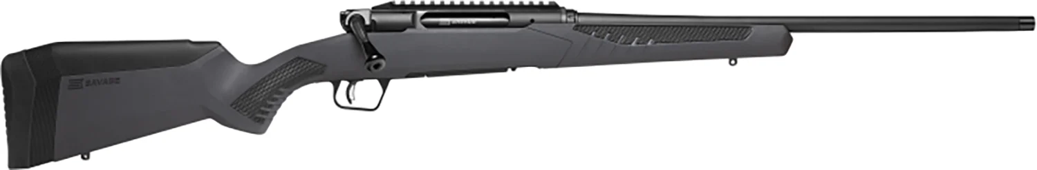 Savage Arms 57906 Impulse Driven Hunter 6.5 Creedmoor 4+1 20" Matte Black Threaded Barrel, Matte Black Carbon Steel Receiver w/Picatinny Rail Gray AccuStock Synthetic Stock, Ambidextrous