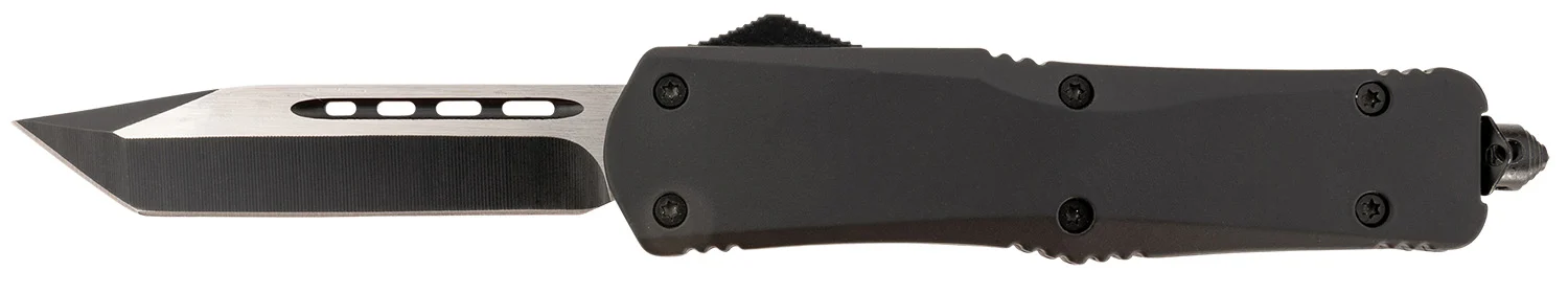 Steel River Knives T624BT Spartan 3.75" Tanto Black/Silver 440C SS Blade 5.5" Black Aluminum Zinc Alloy Handle