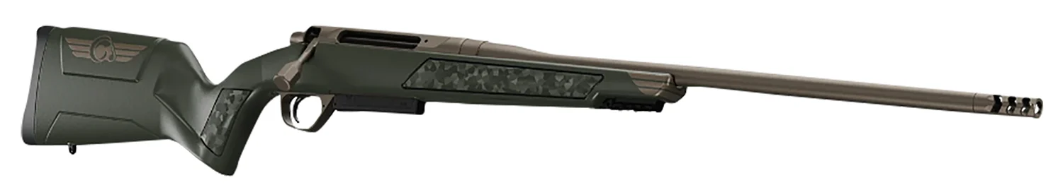Christensen Arms 8011500800 Evoke Full Size 300 Win Mag 4+1 22" Burnt Bronze Cerakote #4 Contour Threaded Barrel, Gray w/Bronze Logo Hybrid Hunter w/Picatinny Rail Synthetic Stock