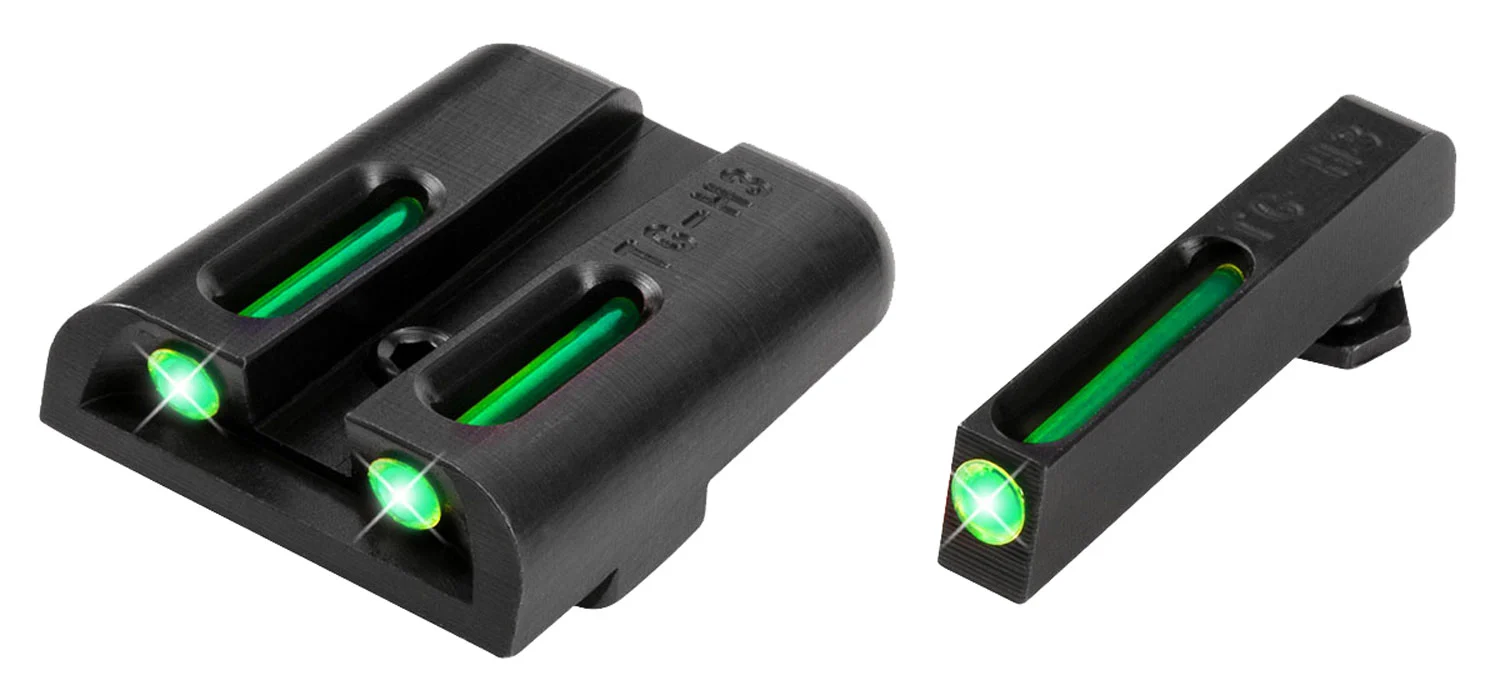 TruGlo TG131KT TFO Green/Tritium/Fiber Optic Front Sight-Green/Tritium/Fiber Optic Rear Sight Kimber 1911