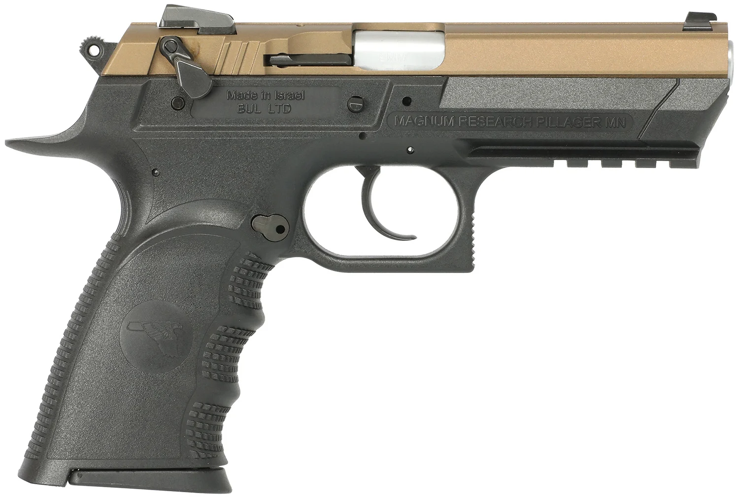 Magnum Research BE99153RLBB Baby Eagle III 9mm 15+1 4.43" Burnt Bronze Carbon Steel Slide Black Textured