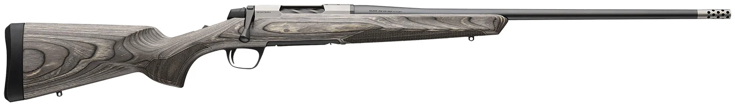 Browning 036092227 X-Bolt 2 Hunter Full Size 7mm Rem Mag 3+1 26" Matte Blued Threaded Sporter Barrel, Drilled & Tapped Stainless Steel Receiver, Fixed Gray Laminate Stock, Radial Muzzle Brake