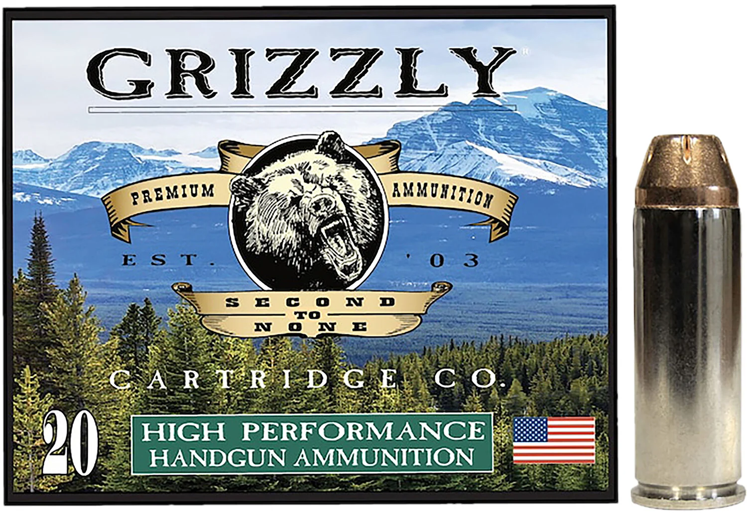 Grizzly-Ammo .45 Colt 225gr JACKETED HOLLOW POINT – 20rd