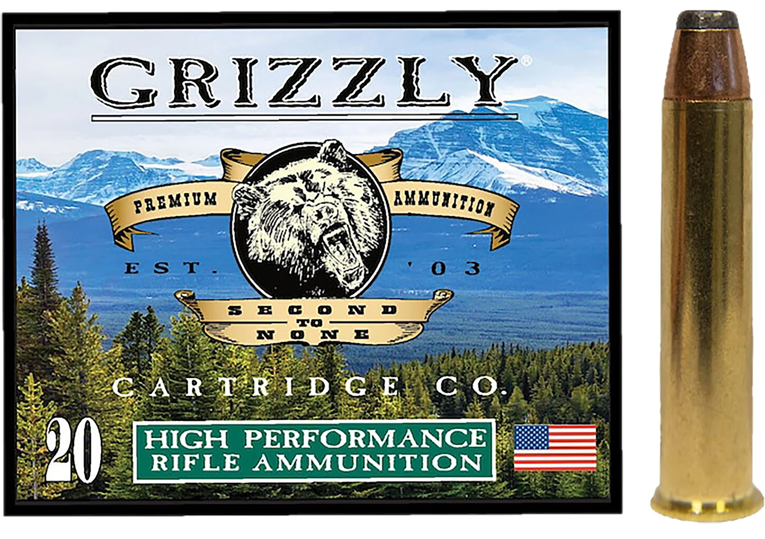 Grizzly Ammo GC45/70+P2 45-70 300gr Jacketed Hollow Point 20 Per Box/10 Case