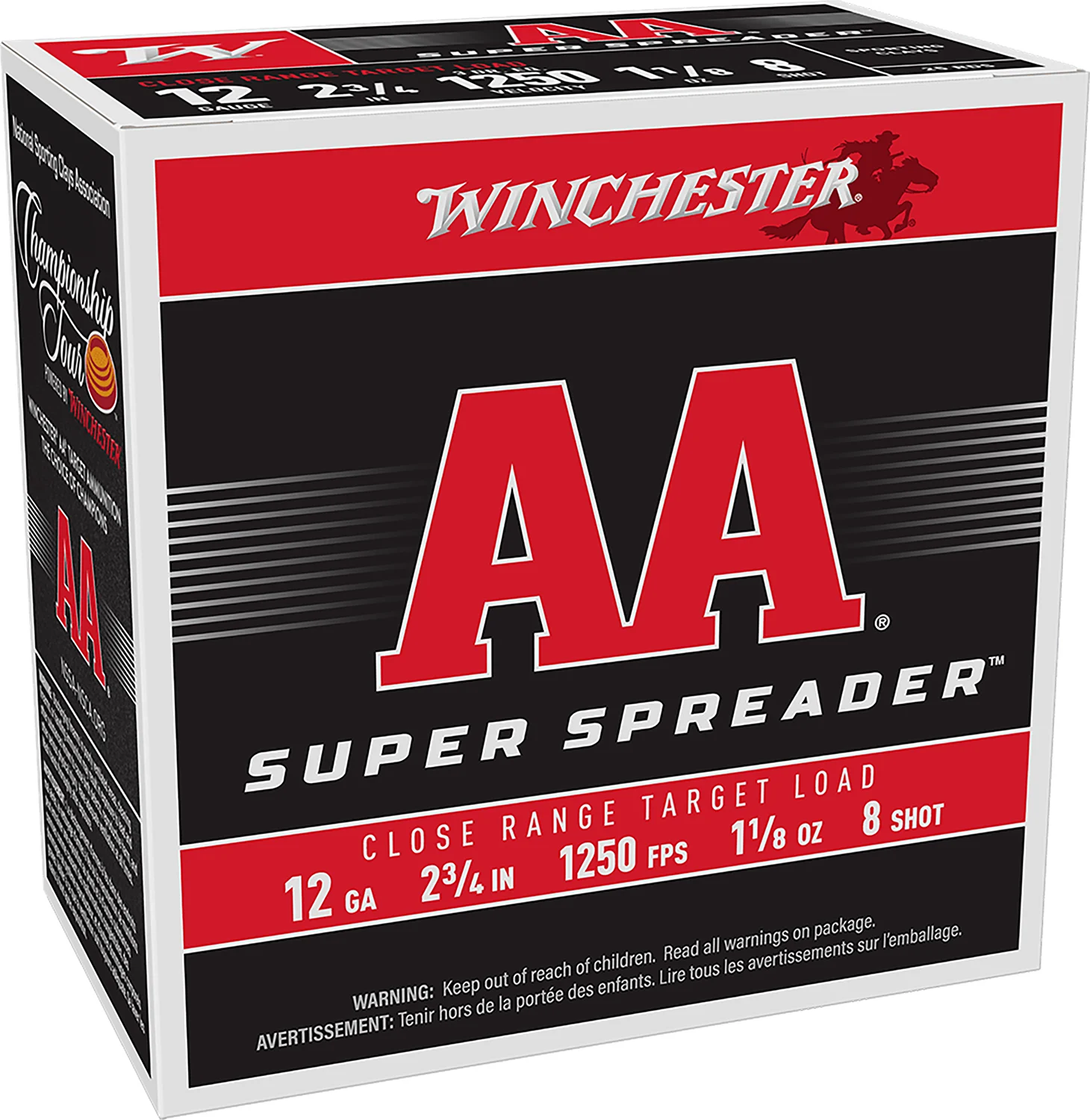 Winchester Ammo AAS128 AA Super Spreader 12Gauge 2.75" 1 1/8oz 25 Per Box/10 Case