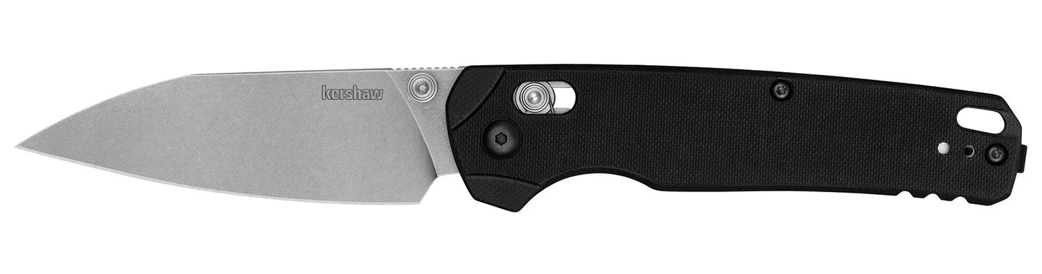 Kershaw 6110 Bel Air XL 3.40" Folding Plain Stonewashed CPM MagnaCut Steel Blade, Black Textured G10 Handle