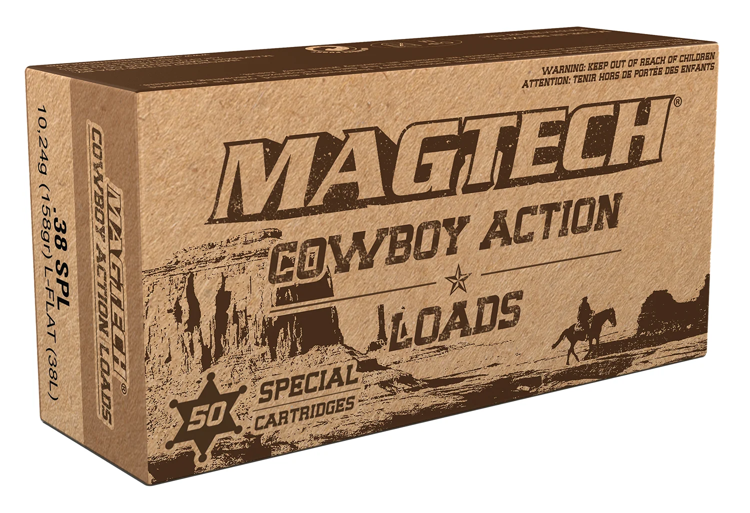 Magtech Ammunition .38 Special 158gr LEAD FLAT NOSE Steel – 50rd
