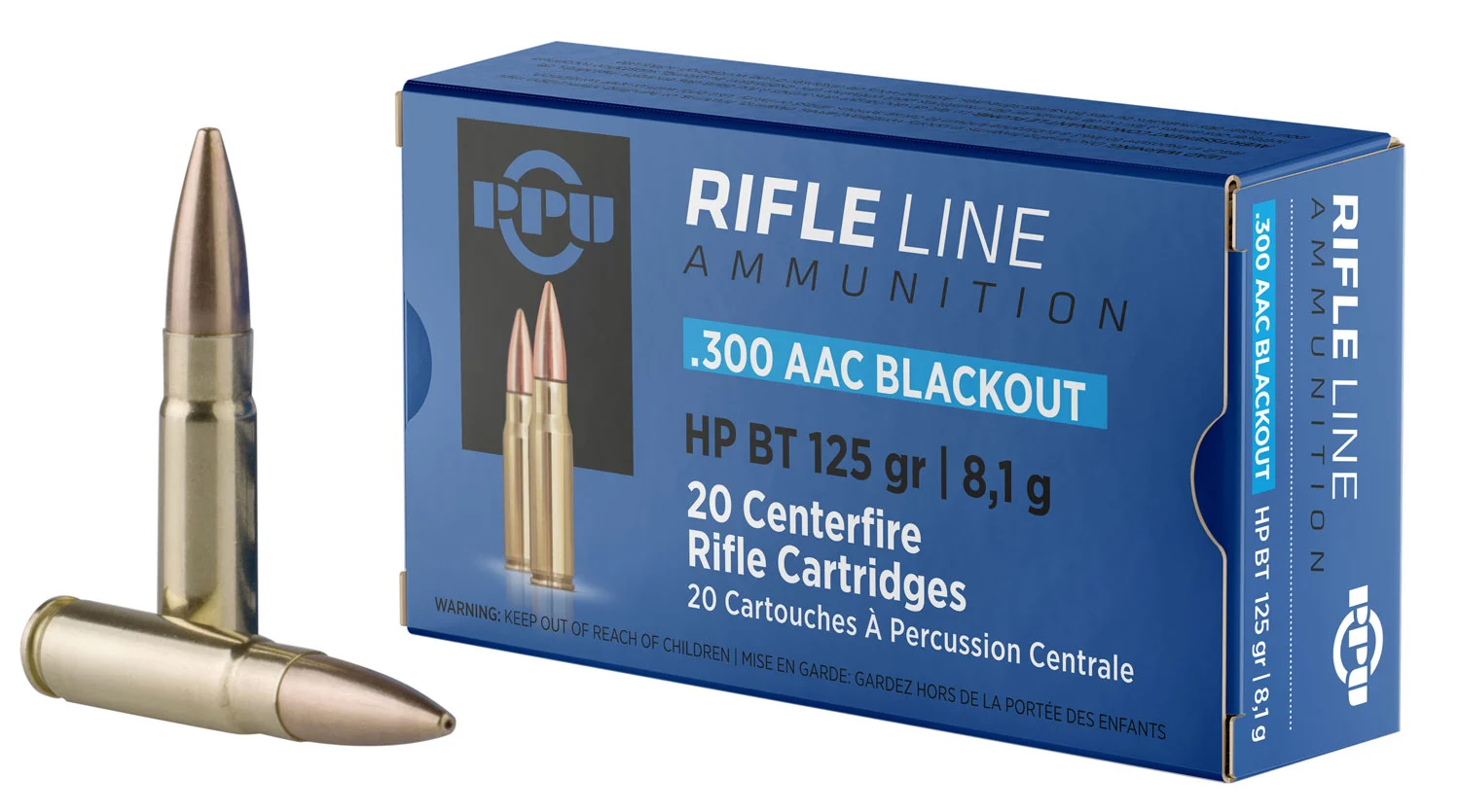 PPU .300 Blackout 125gr Brass – 20rd