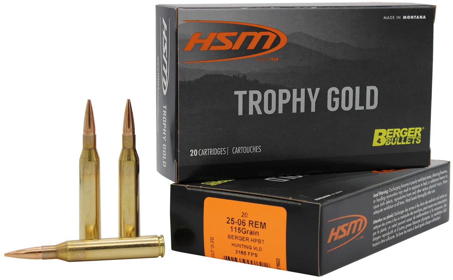 HSM .25-06 Remington 115gr Brass – 20rd