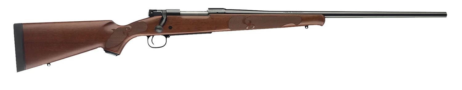 Winchester Guns 535200217 Model 70 Featherweight 243 Win Caliber with 5+1 Capacity, 22" Barrel, Brushed Polish Blued Metal Finish & Satin Walnut Fixed Feather Checkered Stock Right Hand (Full Size)