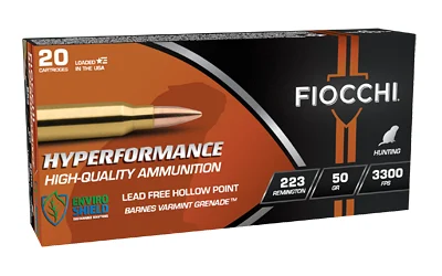 Fiocchi .223 Remington 50gr HP Brass – 20rd