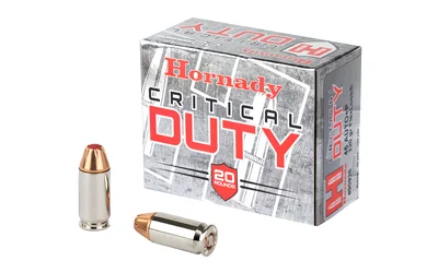 Hornady .45 ACP 220gr CRITICAL DUTY Nickel-Plated Brass – 20rd