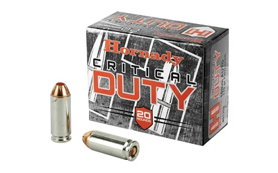 Hornady 10mm Auto 175gr CRITICAL DUTY Nickel-Plated Brass – 20rd