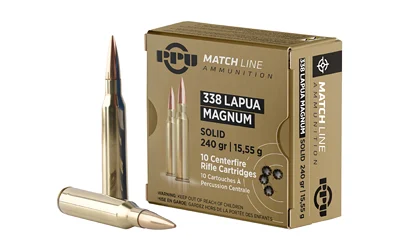 PPU .338 Lapua 240gr Brass – 10rd